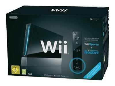Nintendo Wii Sport Resort Pack Console Black box art for Wii